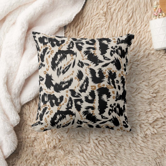 Coussin Motif abstrait de léopard bohème africain  (Couverture)