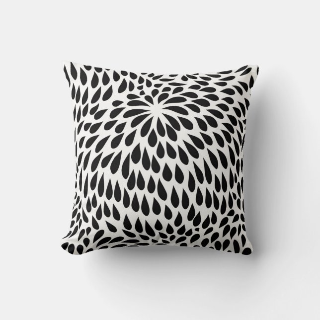 Coussin Motif abstrait de pétale de fleur de Paisley (Recto)