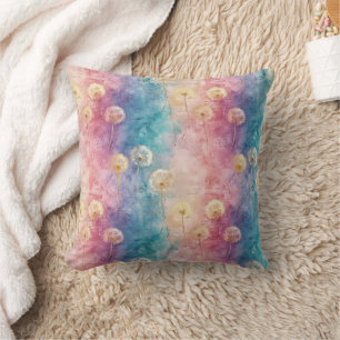 Coussin Motif Abstrait de Pissenlit Vintage (3)