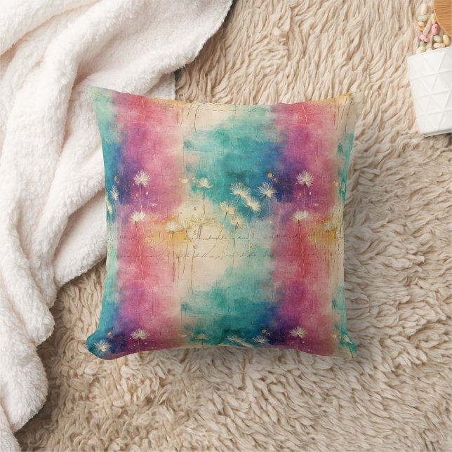 Coussin Motif Abstrait de Pissenlit Vintage (4) (Couverture)