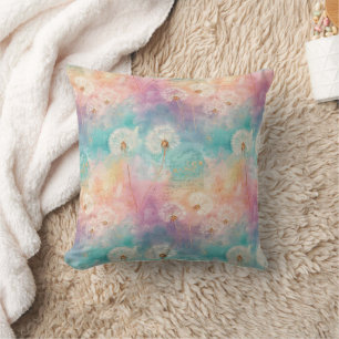 Coussin Motif Abstrait de Pissenlit Vintage (8)