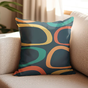 Coussin Motif Abstrait Décoratif Moderne du Milieu de Sièc
