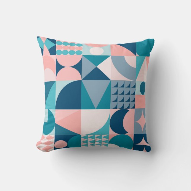 Coussin Motif abstrait du milieu du siècle (Recto)