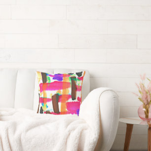 Coussin Motif Abstrait Dynamique dans l'Art
