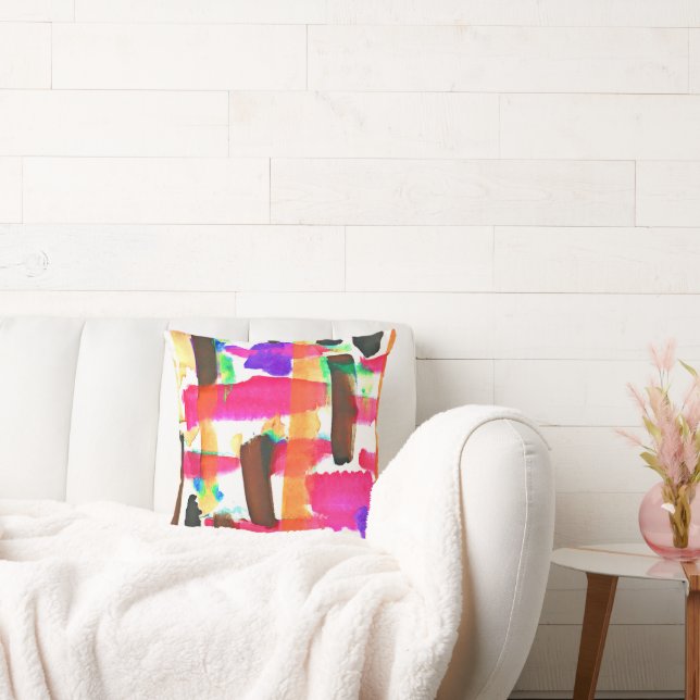 Coussin Motif Abstrait Dynamique dans l'Art (Canapé)