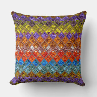 Coussin Motif Abstrait en verre de mosaïque #2