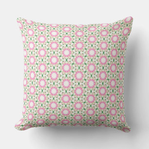 Coussin Motif Abstrait floral rose