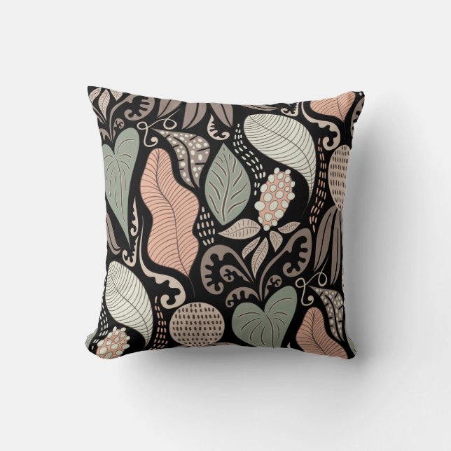 Coussin Motif abstrait floral sans couture (Recto)