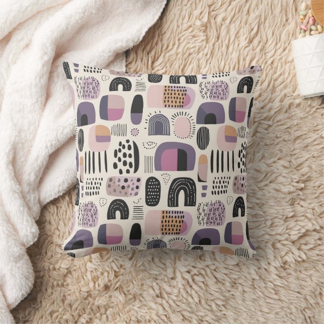 Coussin Motif abstrait géométrique bohème (Couverture)