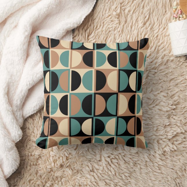 Coussin Motif Abstrait Géométrique Moderne du Milieu du Si (Couverture)