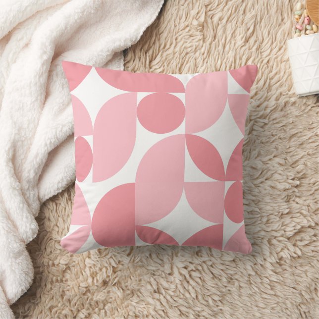 Coussin Motif Abstrait géométrique rose vif (Couverture)