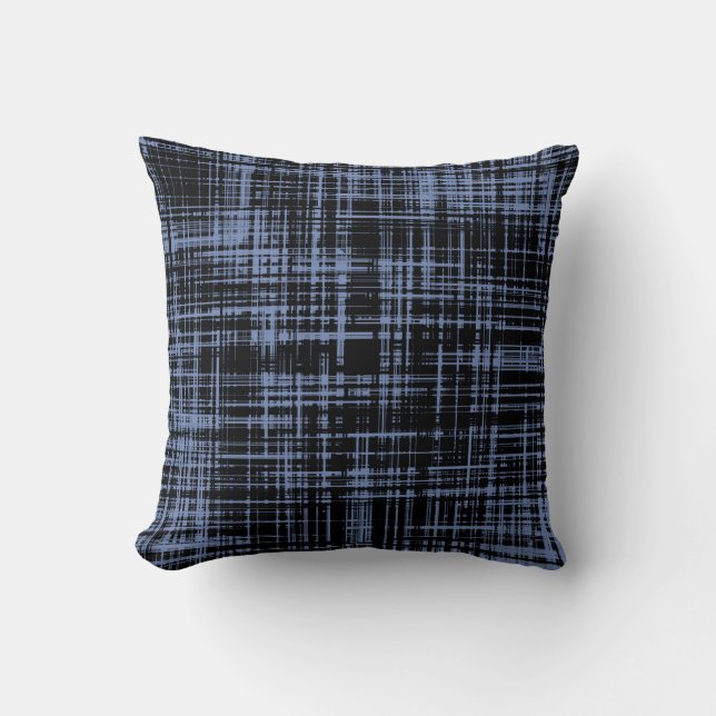 Coussin Motif Abstrait gris noir (Recto)