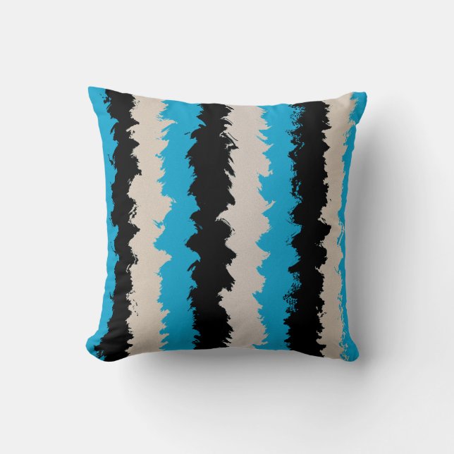 Coussin Motif Abstrait gris noir (Recto)