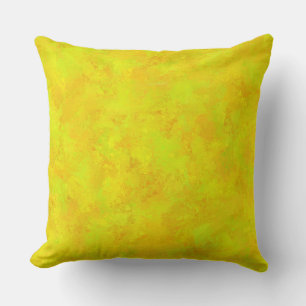 Coussin Motif abstrait jaune orange vert