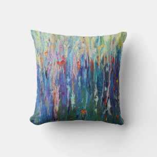 Coussin Motif abstrait mignon élégant peinture à l'huile b