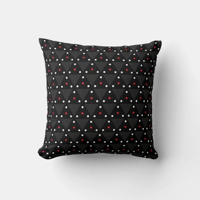 Coussin Motif abstrait moderne de triangle UFO noir (Recto)