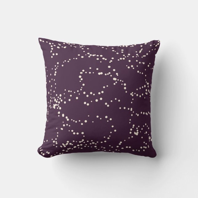 Coussin Motif Abstrait Profond pourpre (Recto)
