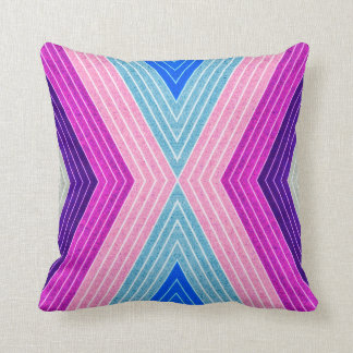 COUSSIN MOTIF ABSTRAIT, Purple Blue Retro