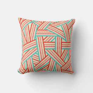Coussin Motif Abstrait rayé coloré