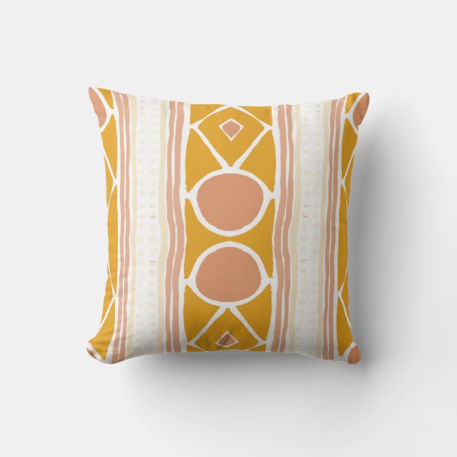 Coussin Motif abstrait rétro des années 70 (Recto)