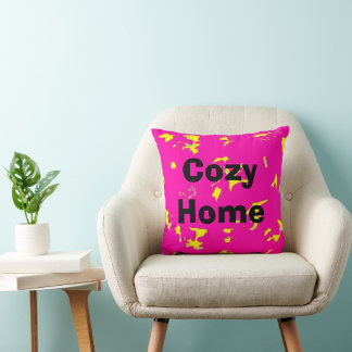 Coussin Motif abstrait rose