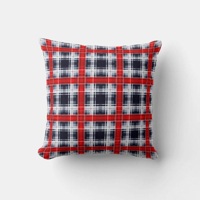 Coussin Motif abstrait sans à damiers plaid (Recto)