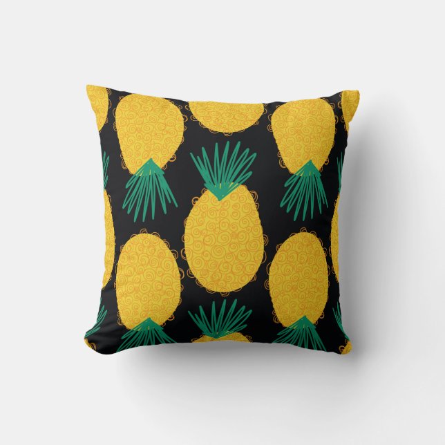 Coussin Motif abstrait sans ananas. Contemporain  (Recto)
