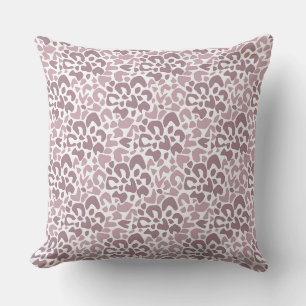Coussin Motif abstrait tacheté marron et beige