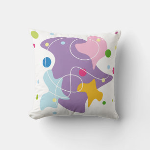 Coussin Motif abstrait tendance dans les couleurs violet e