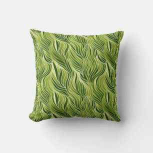 Coussin Motif Abstrait vert