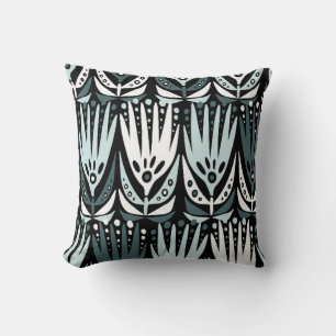 Coussin Motif abstrait vintage moderne et transparent avec