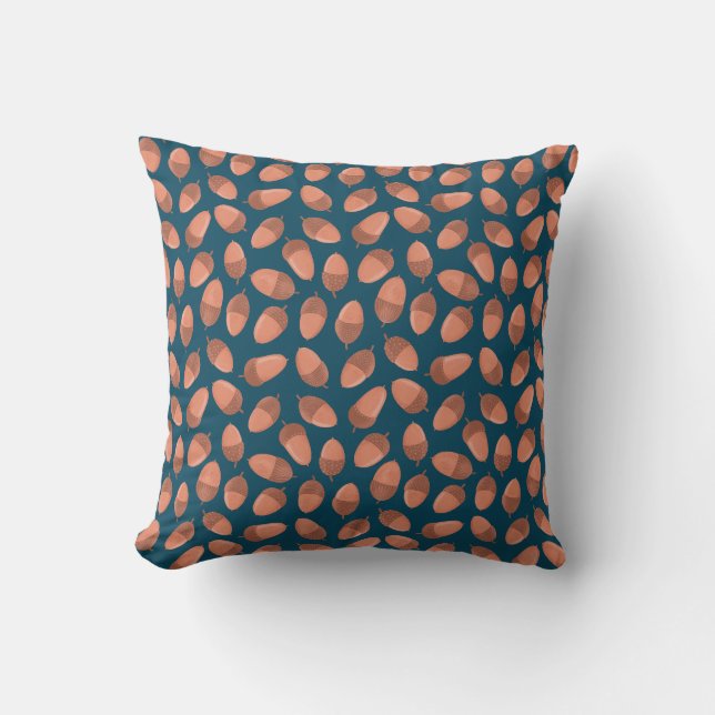 Coussin Motif Acorn bleu (Recto)