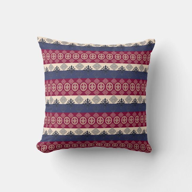 Coussin motif africain avec des simbols d'Adinkra (Recto)