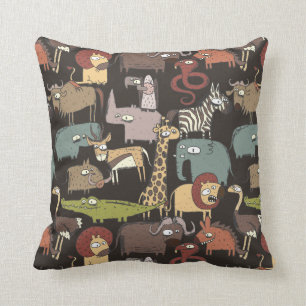 Coussin Motif africain d'animaux