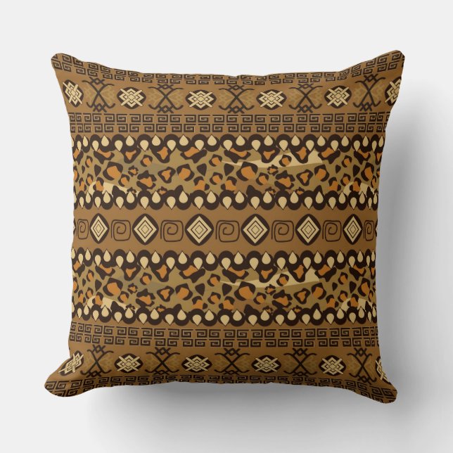 Coussin Motif africain de peau de guépard (Recto)
