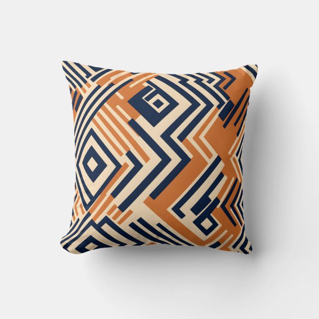 Coussin Motif africain dynamique (Recto)