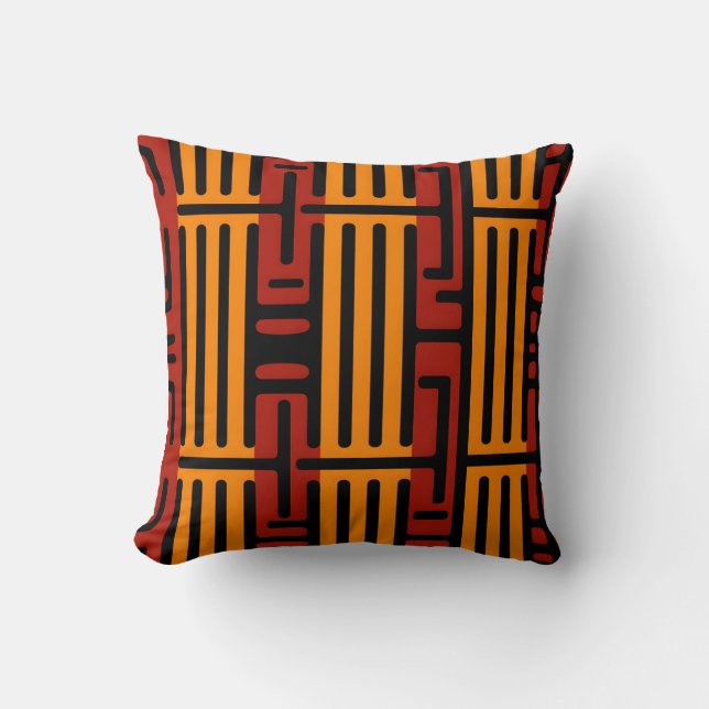 Coussin Motif africain dynamique (Recto)