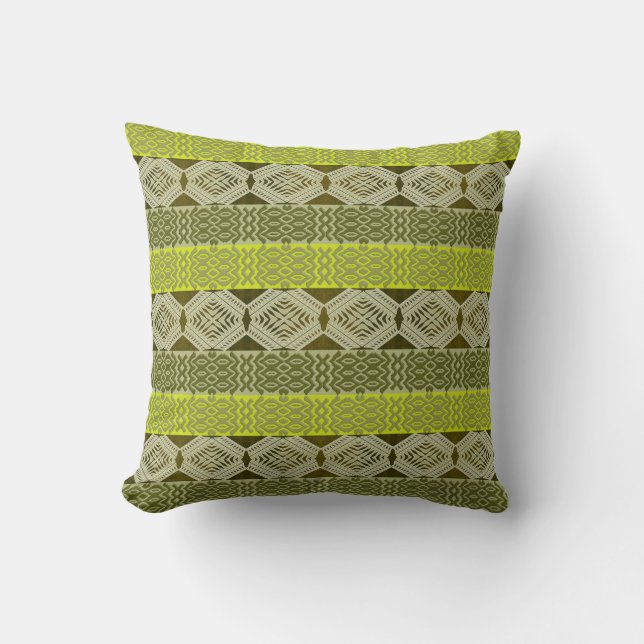 Coussin motif africain tribal ethnique (Recto)