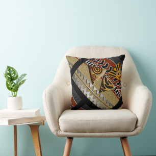 Coussin Motif Afrocentrique Contemporain Pillow