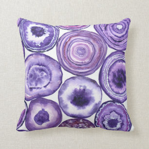 Coussin Motif agate violet