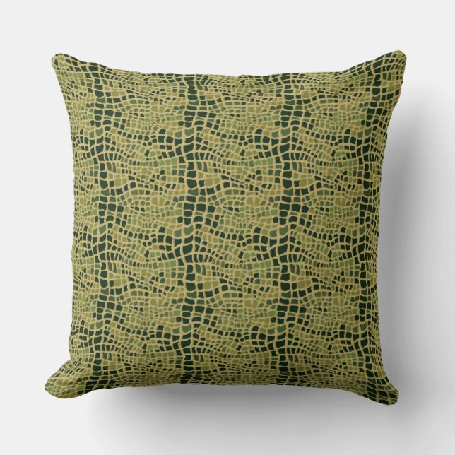 Coussin Motif Alligator (Recto)