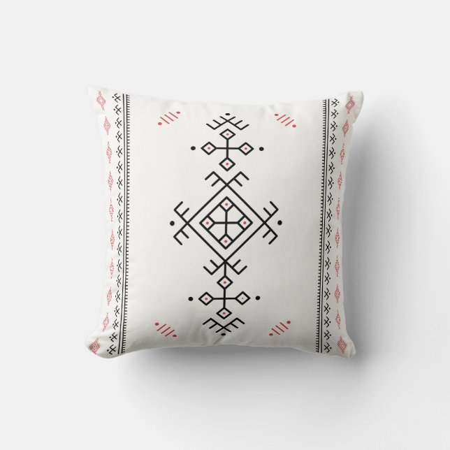 Coussin Motif Amazigh Art Berbère Tifinagh (Recto)