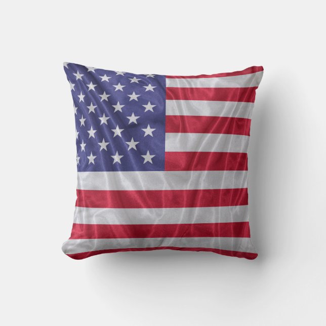 Coussin Motif américain sur la texture du tissu,  (Recto)