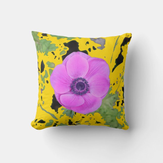 Coussin Motif Anémonique sur or (Recto)