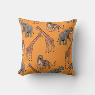 Coussin Motif Animal Africain