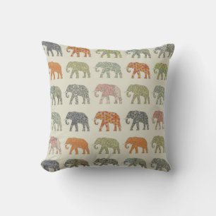 Coussin Motif animal coloré éléphant