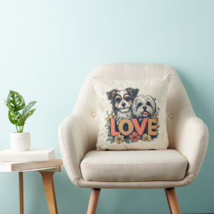 Coussin Motif animal cool - Chiens mignons 8