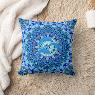 Coussin Motif animal cool - Mandala Dolphins 1