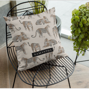 Coussin Motif animal sauvage de la Jungle Leopard