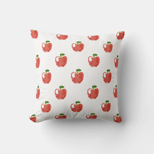 Coussin Motif Apple aquarelle (Recto)